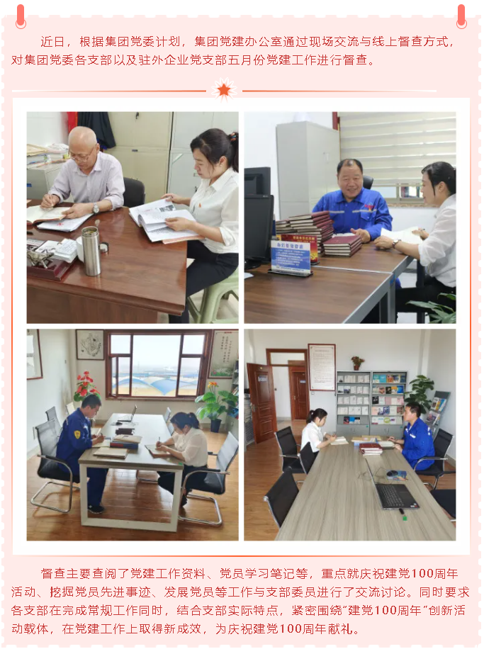 集團黨建辦公室開(kāi)展五月份黨建工作督查45