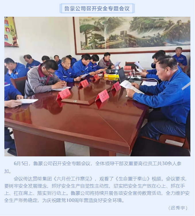 魯蒙公司召開(kāi)安全專(zhuān)題會(huì )議35