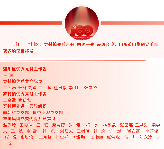 【光榮榜】集團黨委榮獲“先進(jìn)基層黨組織”等榮譽(yù)稱(chēng)號57