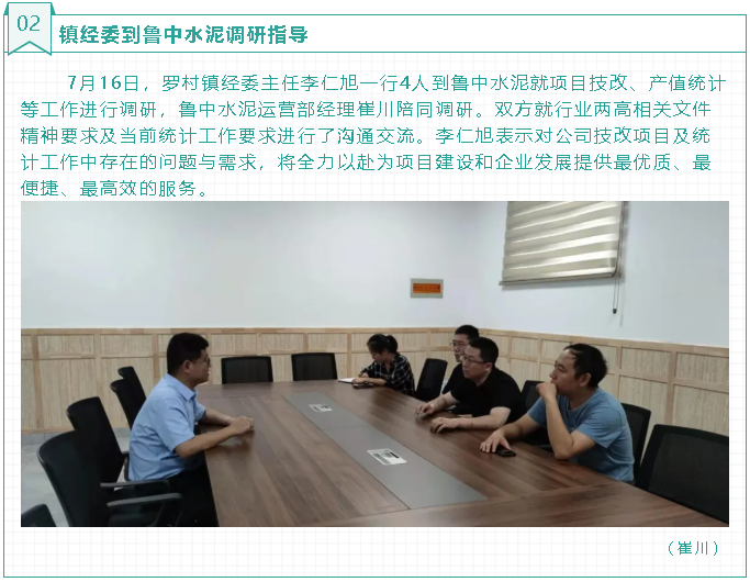 鎮經(jīng)委到魯中水泥調研指導4