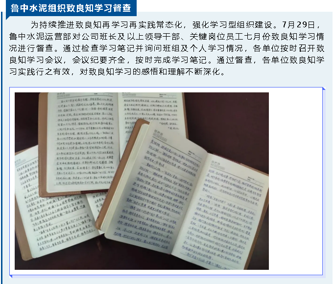 魯中水泥組織致良知學(xué)習督查87