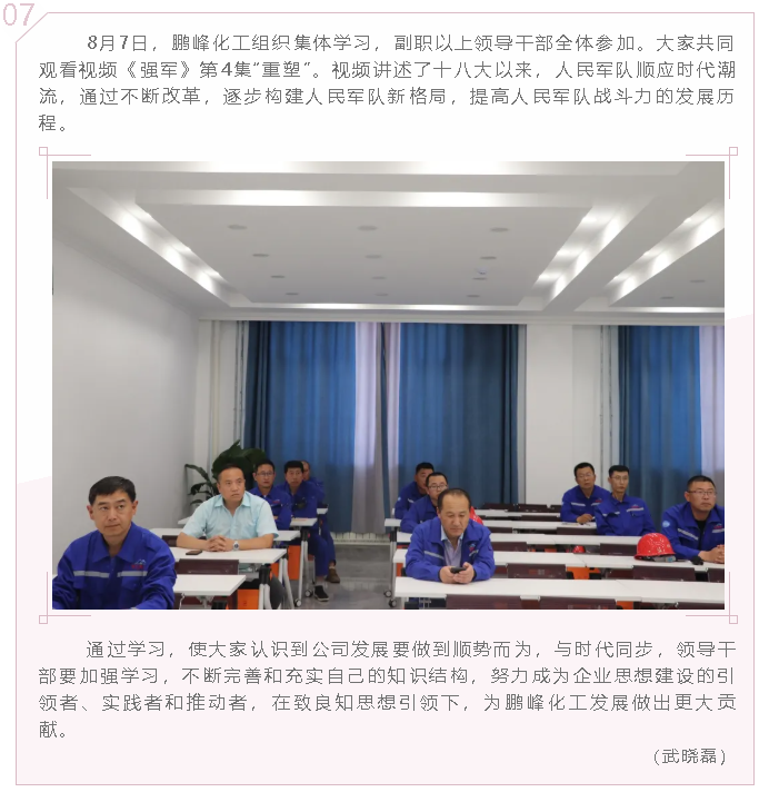 鵬峰化工組織集體學(xué)習33