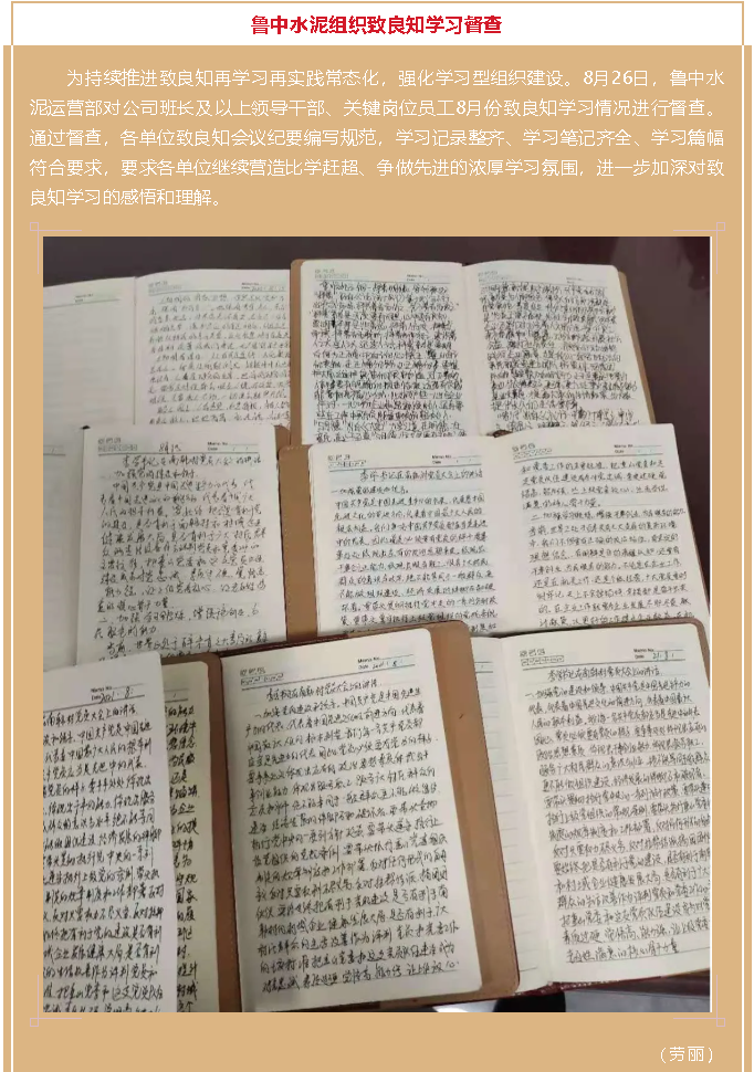 魯中水泥組織致良知學(xué)習督查20