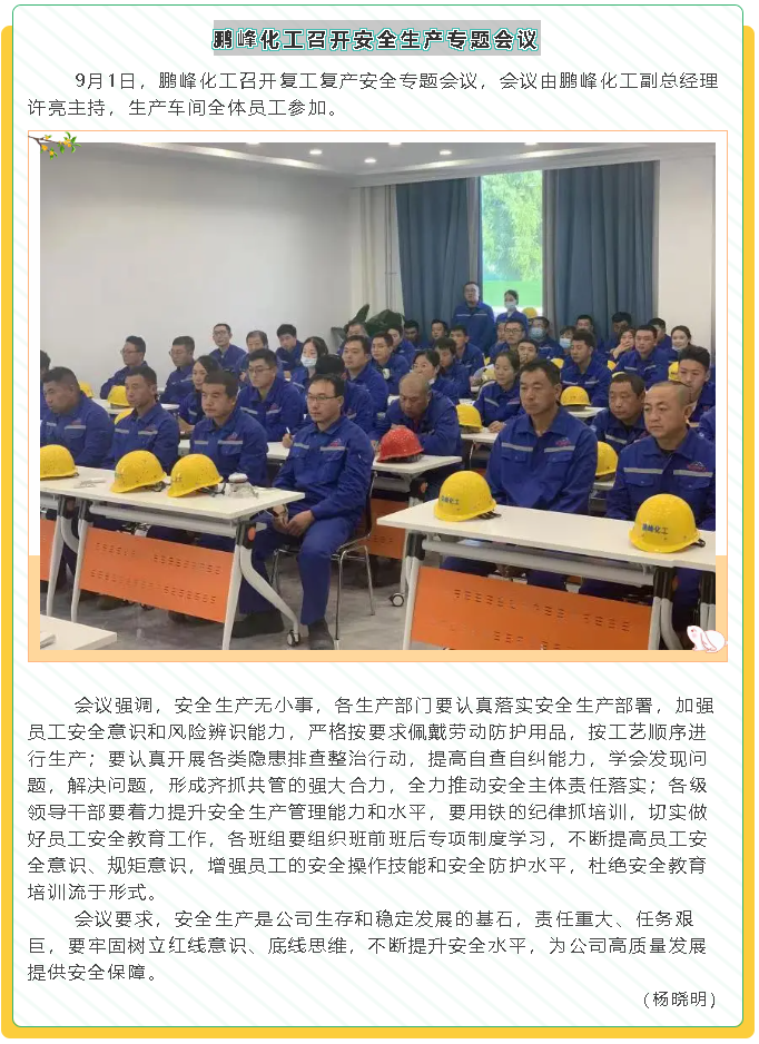鵬峰化工召開(kāi)安全生產(chǎn)專(zhuān)題會(huì )議72