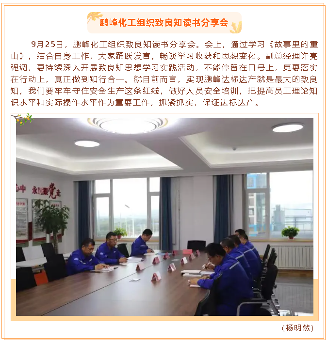 鵬峰化工組織致良知讀書(shū)分享會(huì )33