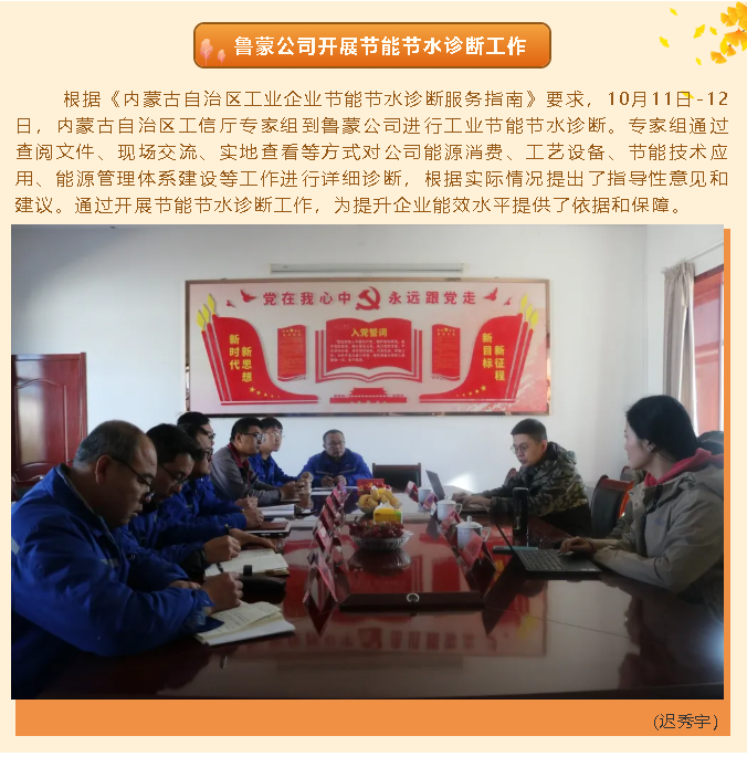 魯蒙公司開(kāi)展節能節水診斷工作14