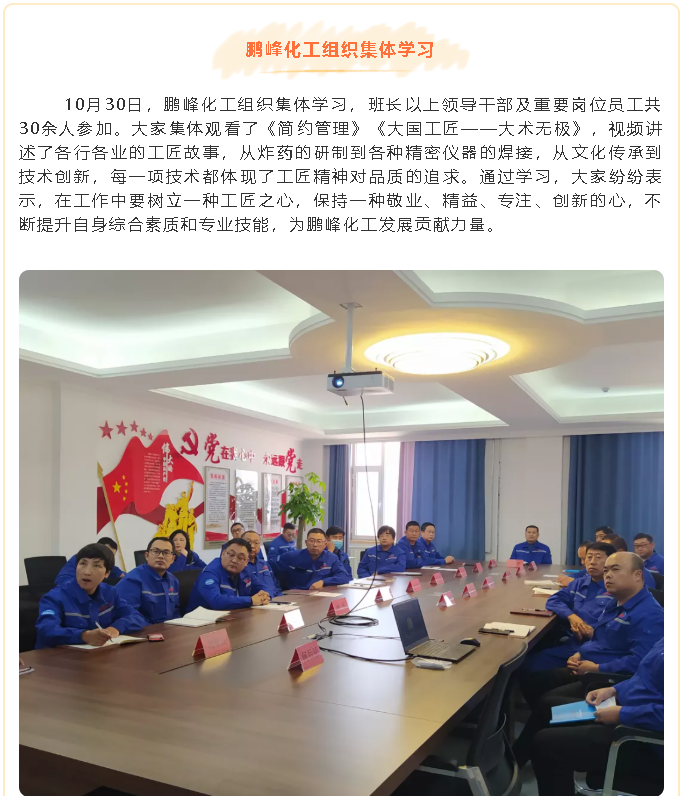 鵬峰化工組織集體學(xué)習98